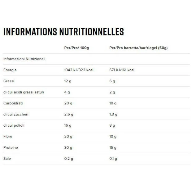 Named Sport Barre Energétique NamedSport Proteinbar Zero Chocolat 50g – Image 2