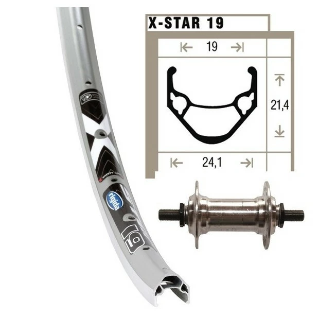 Xxcycle Roue Avant 20' Ryde Xstar 19 Argent - 19/406